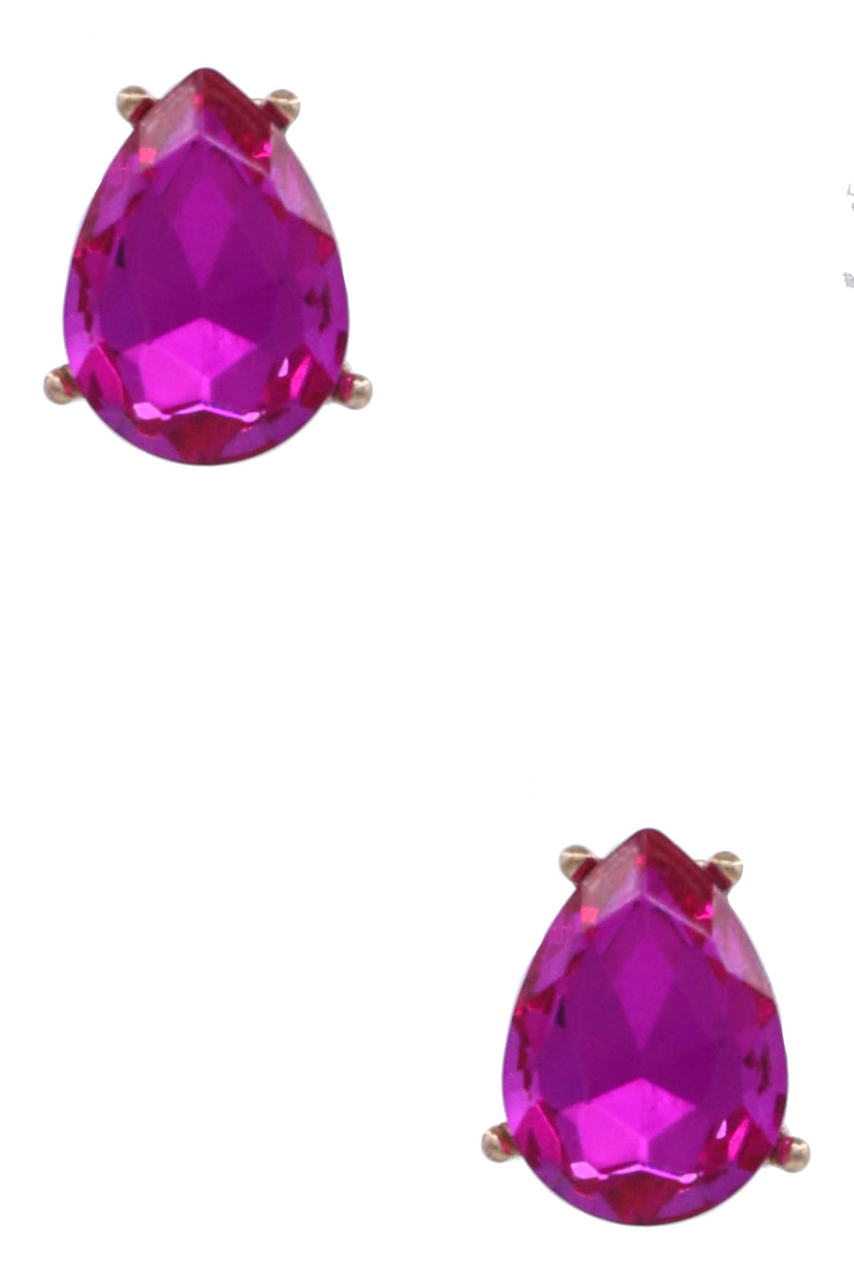 Glass Jewel Teardrop Earrings