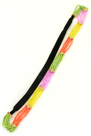 4 Layer Seed Bead Elastic Headband