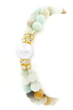 Semi-Precious Stone Freshwater Pearl Bracelet