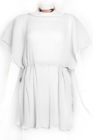 Short Sleeve Tassel Detail Cover Up