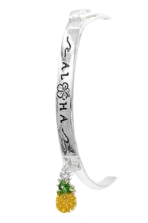 'ALOHA' Bar Bangle Bracelet