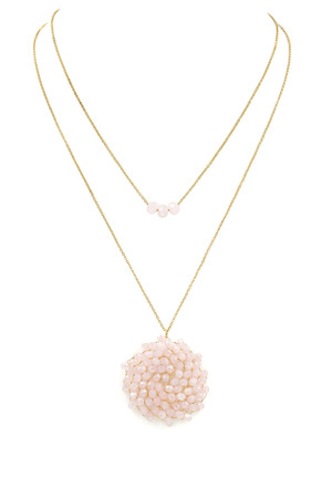 Layered Woven Glass Bead Necklace