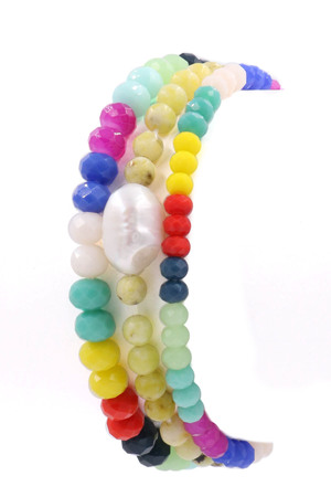 Glass Bead Bracelet Set