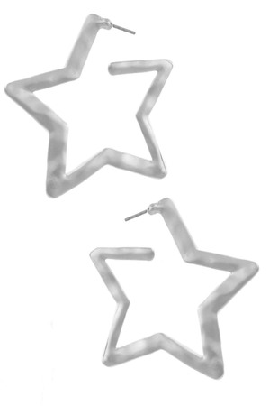 Metal Star Hoop Earrings