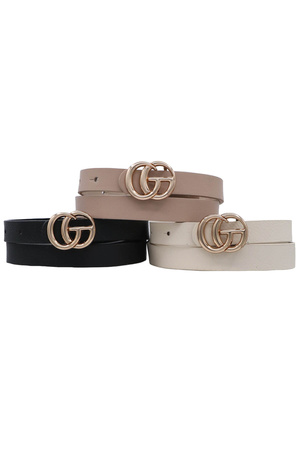 Metal Ring Buckle Belt Set