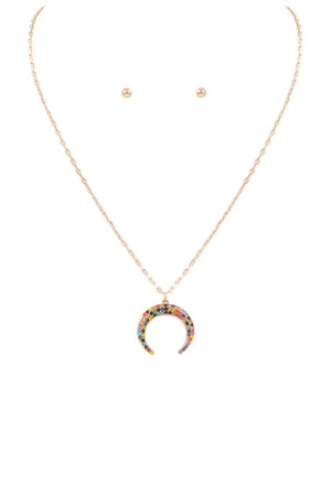 Crescent Pendant Necklace