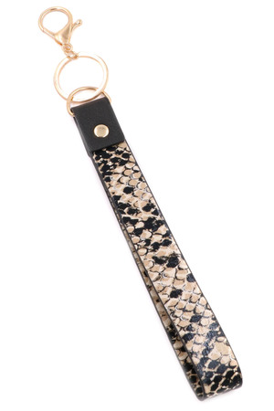 Snake Print Key Chain