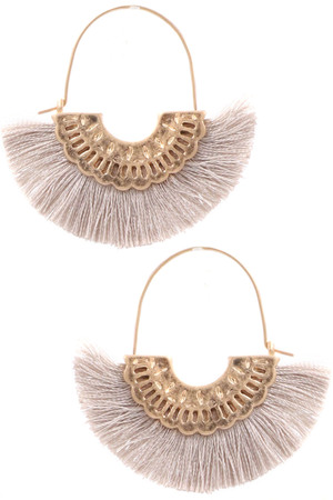 Cotton Tassel Earrings