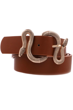 Snake Faux Leather Belt