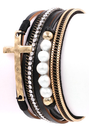 Cross Layered Bracelet