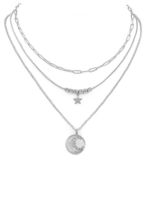 Sun Pendant Necklace Set