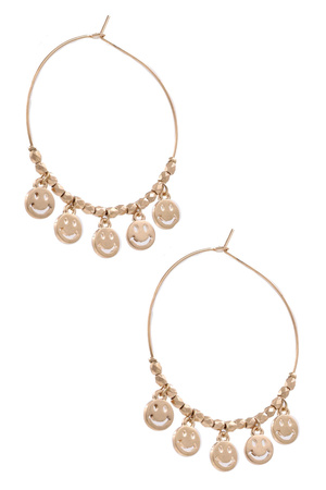 Smiley Charm Earrings