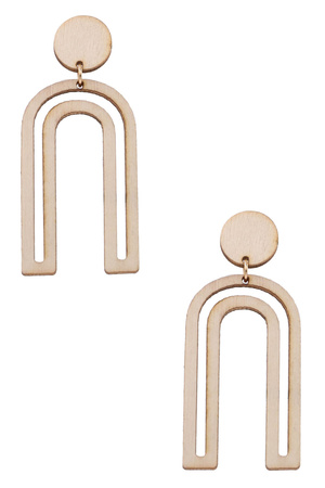 Wood Drop Earrings