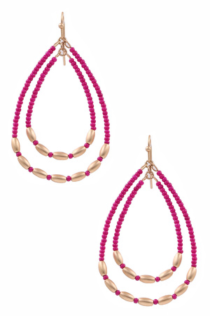 Seed Bead Layered Earrings