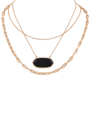 Chain Stone Pendant Necklace