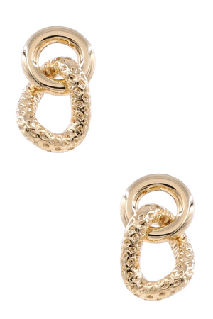 Gold Dipped Brass Oval Earrings