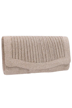 Glitter Pleated Clutch Bag