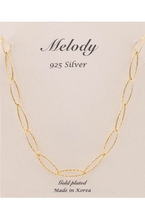 Sterling SIlver Oval Braid Chain Necklace`
