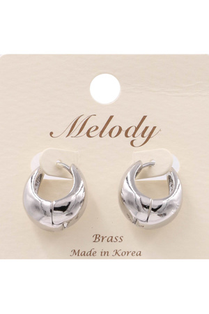 Brass Thick Oval Earrings