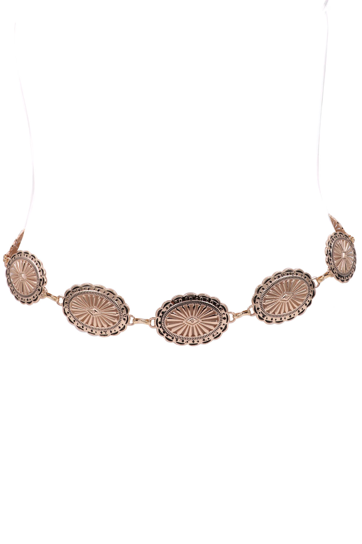 Metal Western Concho Chain Belt