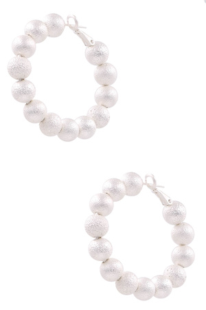 Metal Sparkle Hoop Earrings
