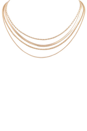 Metal Layered Chain Necklace