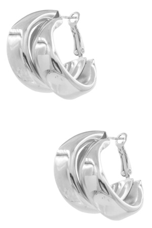 Layered Abstract Hoop Earrings