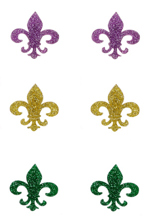 Fleur De Lis Sports Earrings Set