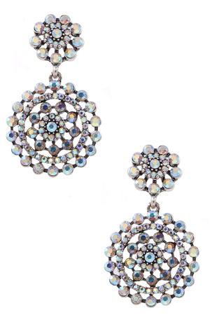 Rhinetone Sun Drop Earrings