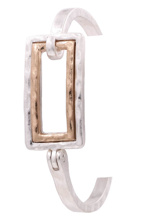 Metal Rectangular Cuff Bracelet