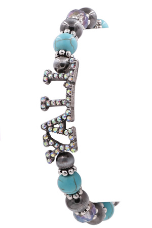 'YALL' Rhinestone Assorted Stretch Bracelet