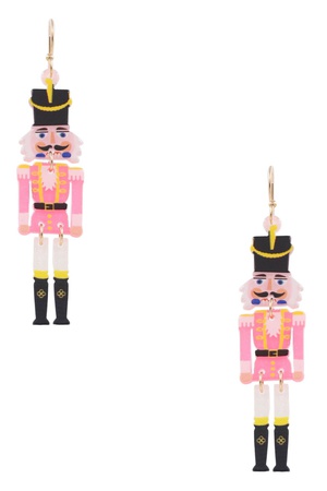 Acrylic Nutcracker Dangle Earrings
