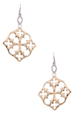 Metal Filigree Cut Out Earrings
