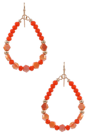 Acrylic Bead Teardrop Earrings