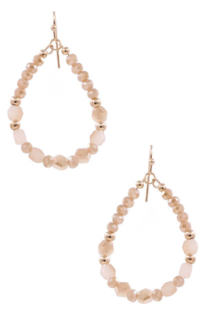 Acrylic Bead Teardrop Earrings