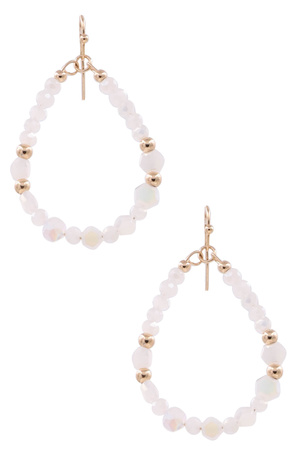 Acrylic Bead Teardrop Earrings