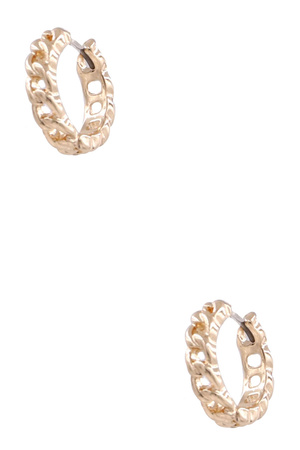 Metal Chain Hoop Earrings