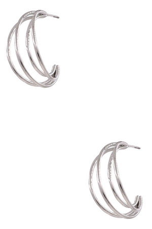 Metal Layered Hoop Earrings