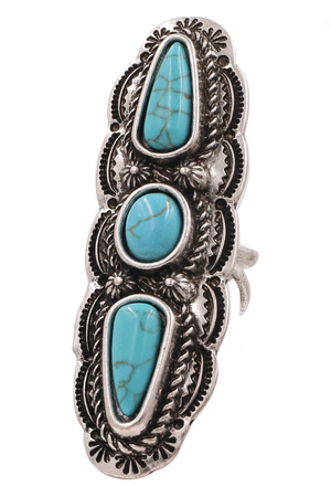 Metal Western Vintage Teardrop Ring