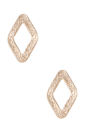 Metal Diamond Stud Earrings