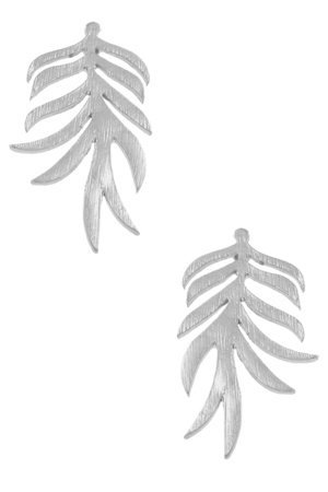 Metal Leaf Drop Earrings