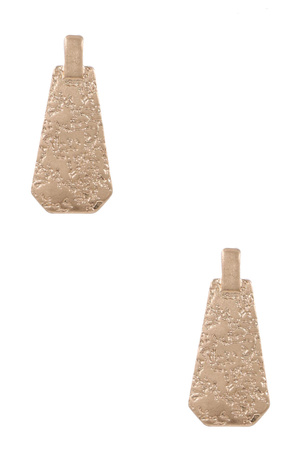 Metal Hammered Textured Flat Earrings