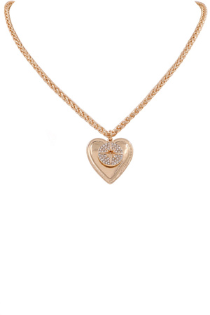 Metal Chain Heart Pendant Necklace