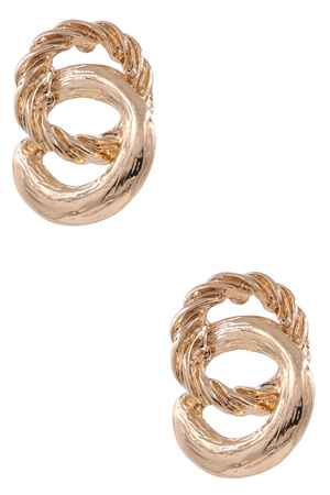 Metal Knot Post Earrings