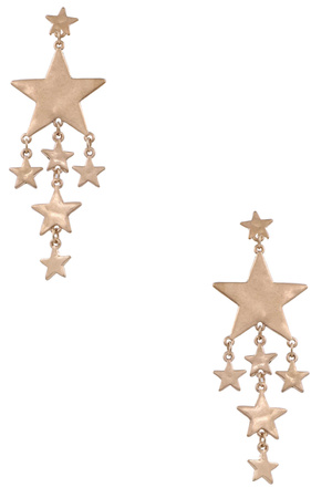 Metal Star Dangle Drop Earrings