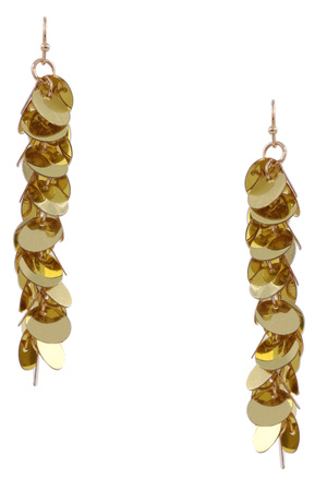 Metal Sequins Dangle Earrings