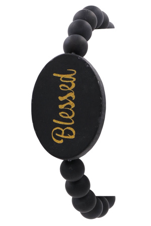 Semi Precious Stone 'BLESSED' Stretch Bracelet