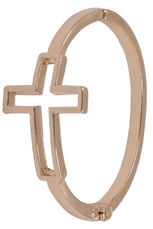 Metal  Lined Cross Bracelet