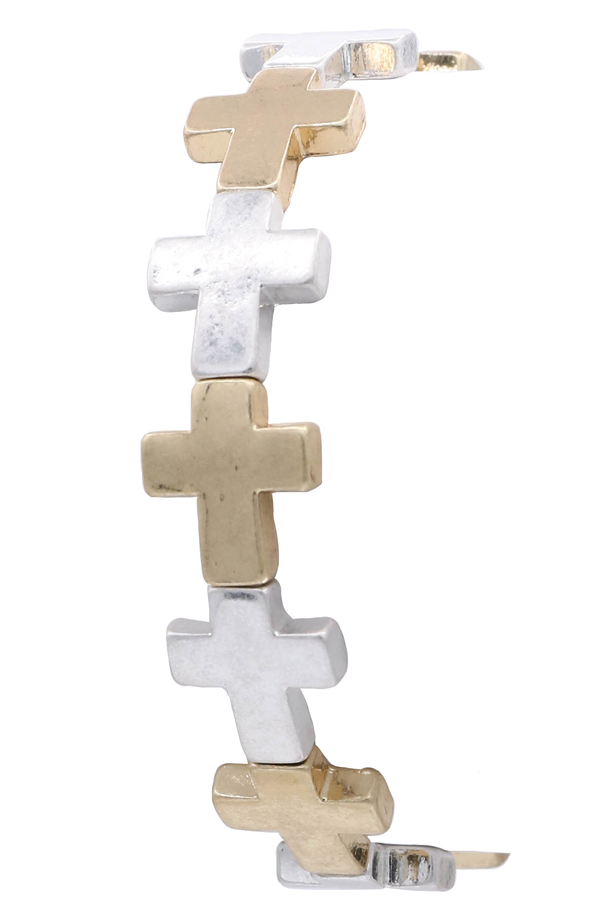 Metal Cross Linked Stretch Bracelet