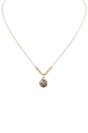 Metal Stone Pendant Necklace